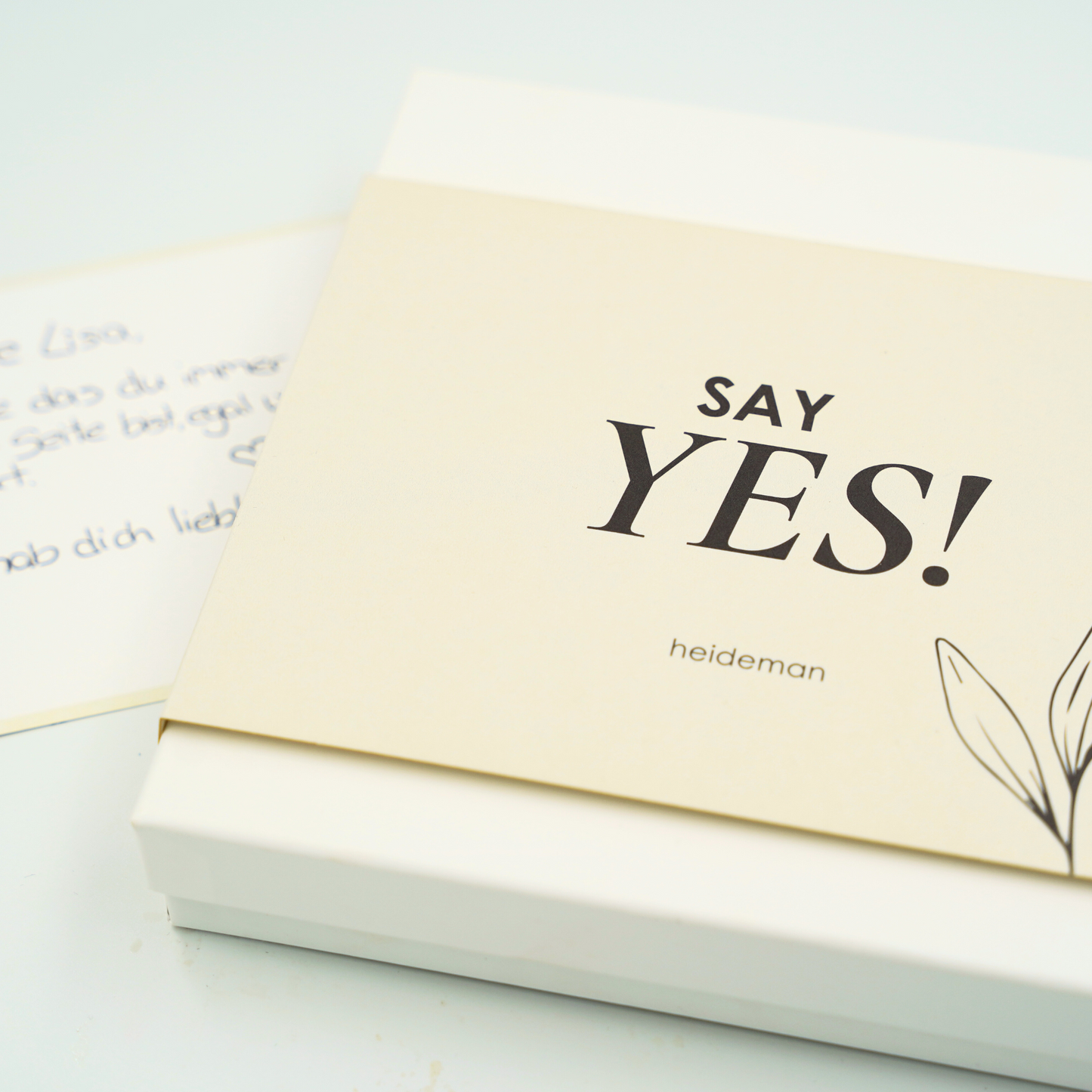 Geschenkbox Say Yes Stein