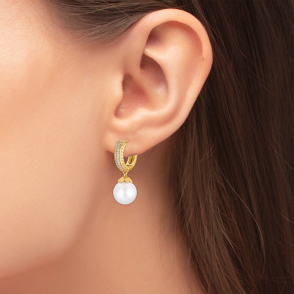 Ohrringe Jil mit weißer Perle