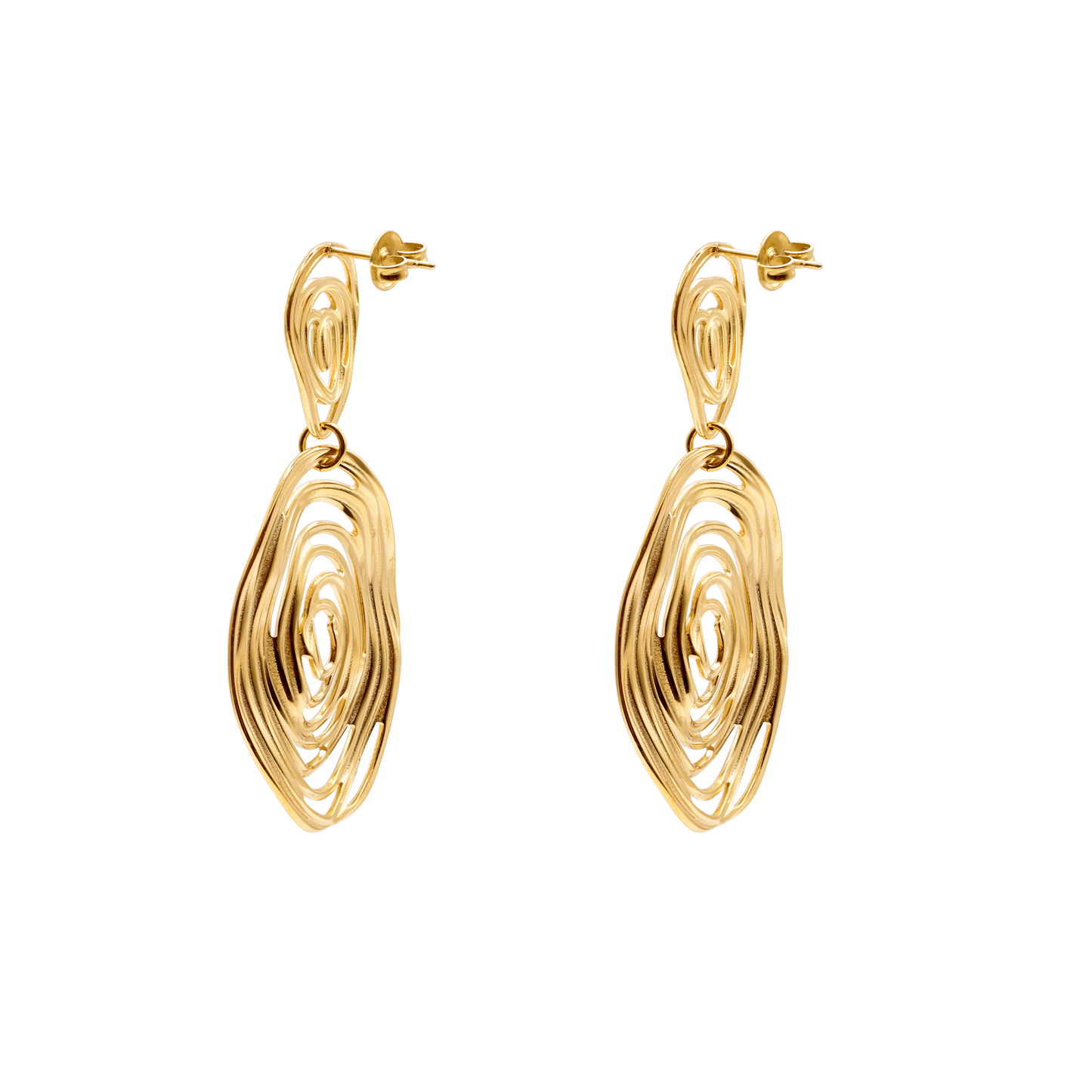 Ohrringe Damen Edelstahl Zora in Gold - in der Heideman Geschenkbox