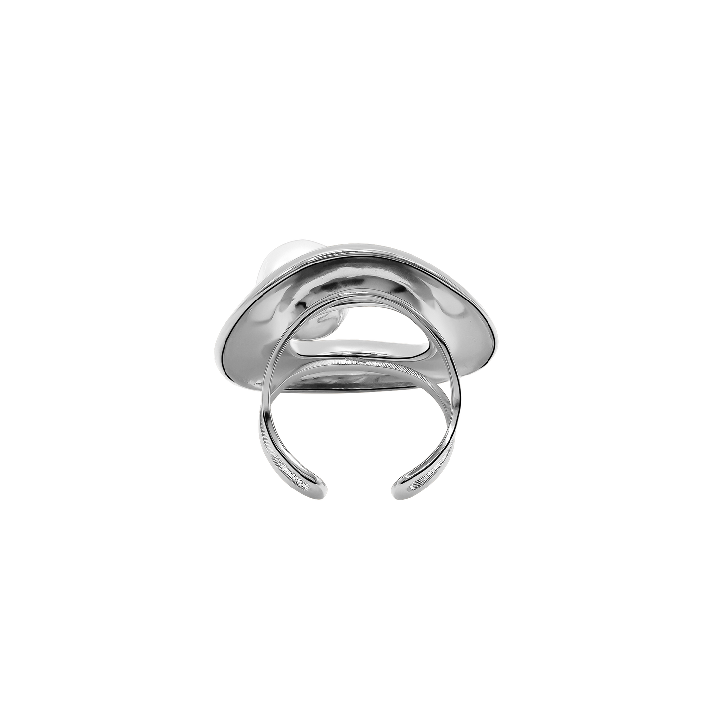 Ring Damen Edelstahl Aveline Silber gestylt zum Outfit