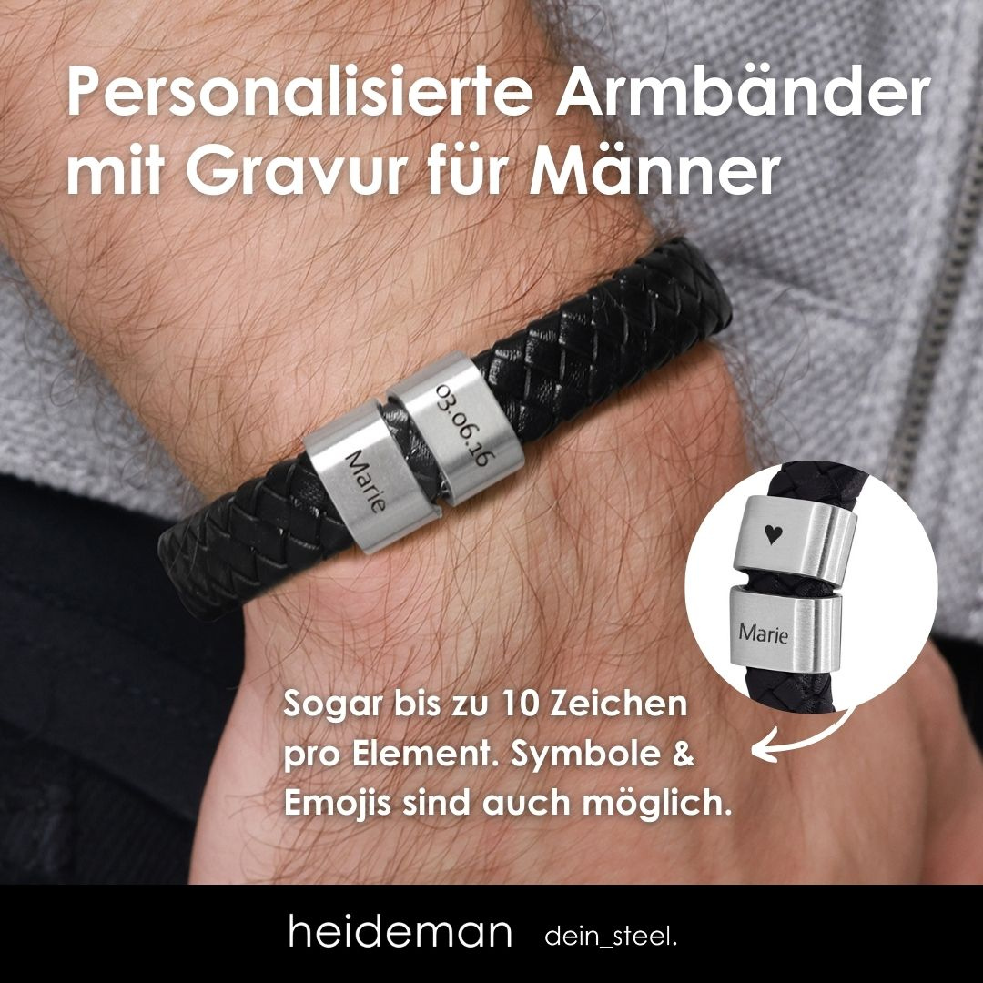 Lederarmband Titus - 2 Elemente
