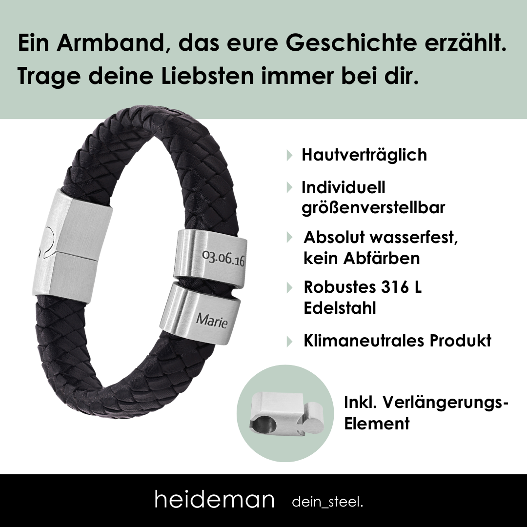 Lederarmband Titus - 2 Elemente