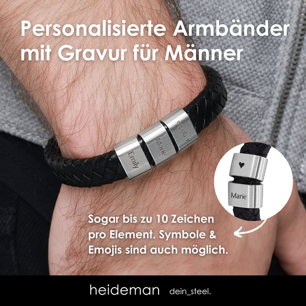 Lederarmband Titus - 3 Elemente