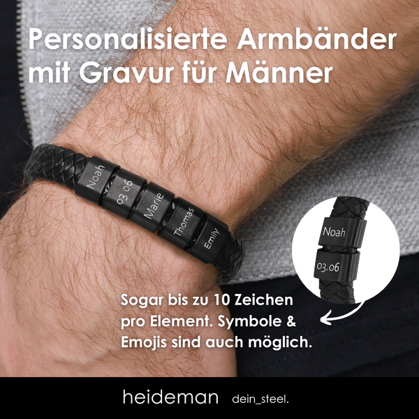 Lederarmband Titus - 5 Elemente