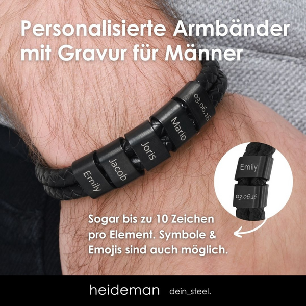 Lederarmband Elian - 5 Elemente