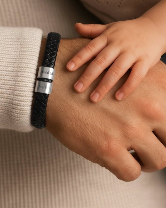 Personalisiertes Lederarmband für Männer zu Weihnachten verschenken