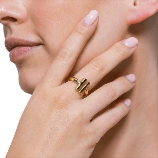 Minimalistischer Goldring für Damen – Moderner Schmucktrend