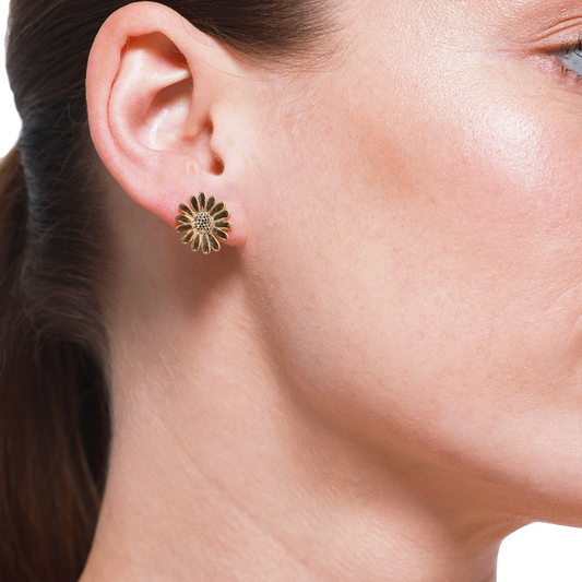 Eleganter Blumen-Ohrring aus Gold für stilvolle Looks