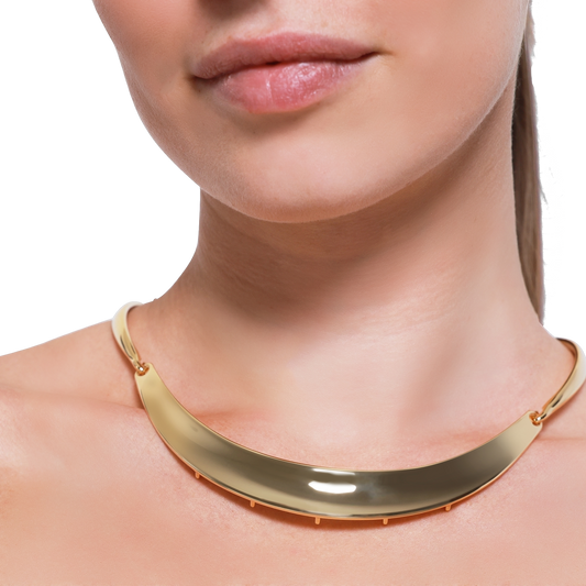 Elegante goldene Halskette im modernen Design entdecken
