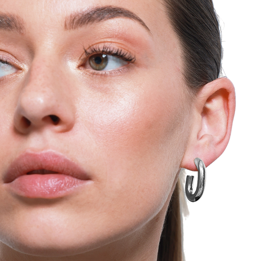 Eleganter Silber-Ohrring im Trenddesign für Damen