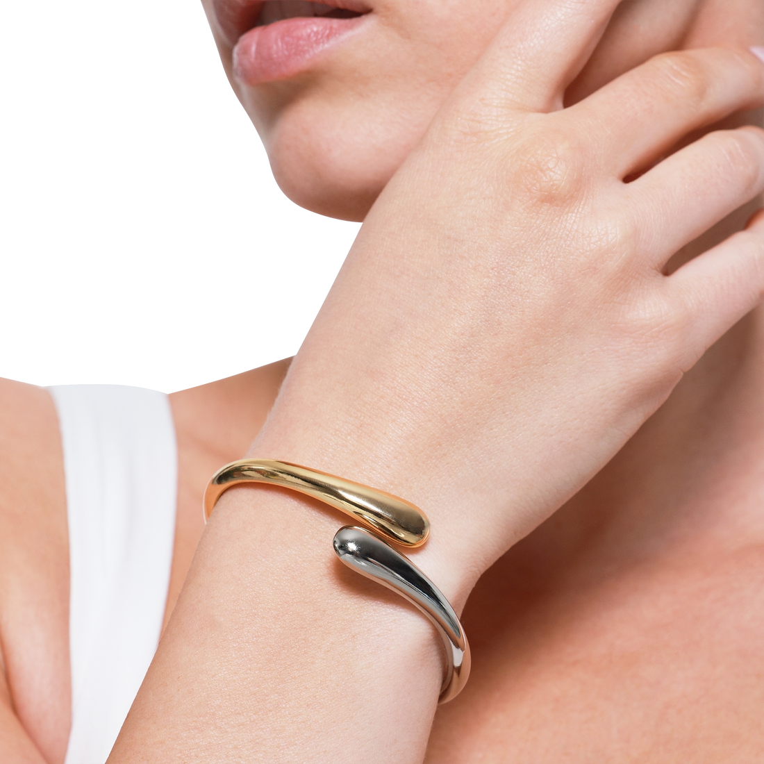 Zweifarbiges Armband in Gold und Silber für stilvolle Looks