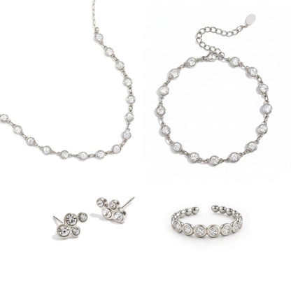 Schmuckset Damen Edelstahl – Adventsbox Radiance in Silber, Detail