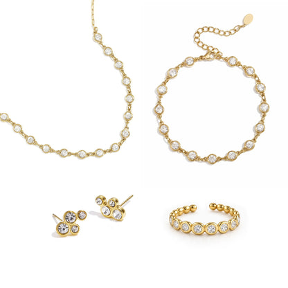 Schmuckset Damen Edelstahl – Adventsbox Radiance in Gold, Detail