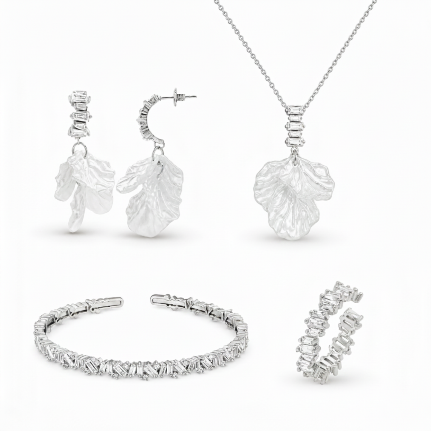 Adventsbox Celeste Silber – Damen Schmuckset aus Edelstahl in Nahaufnahme