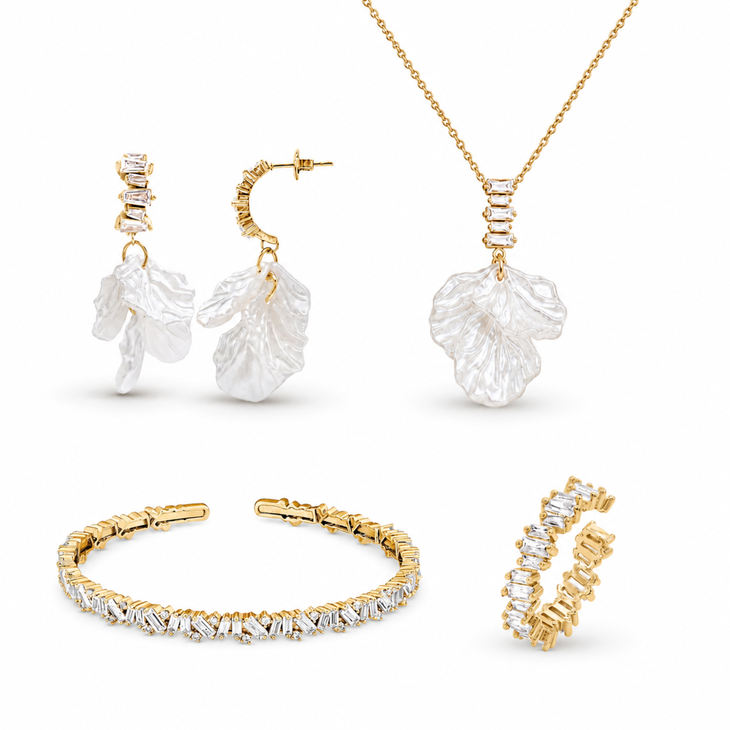 Adventsbox Celeste Gold – Damen Schmuckset aus Edelstahl in Nahaufnahme