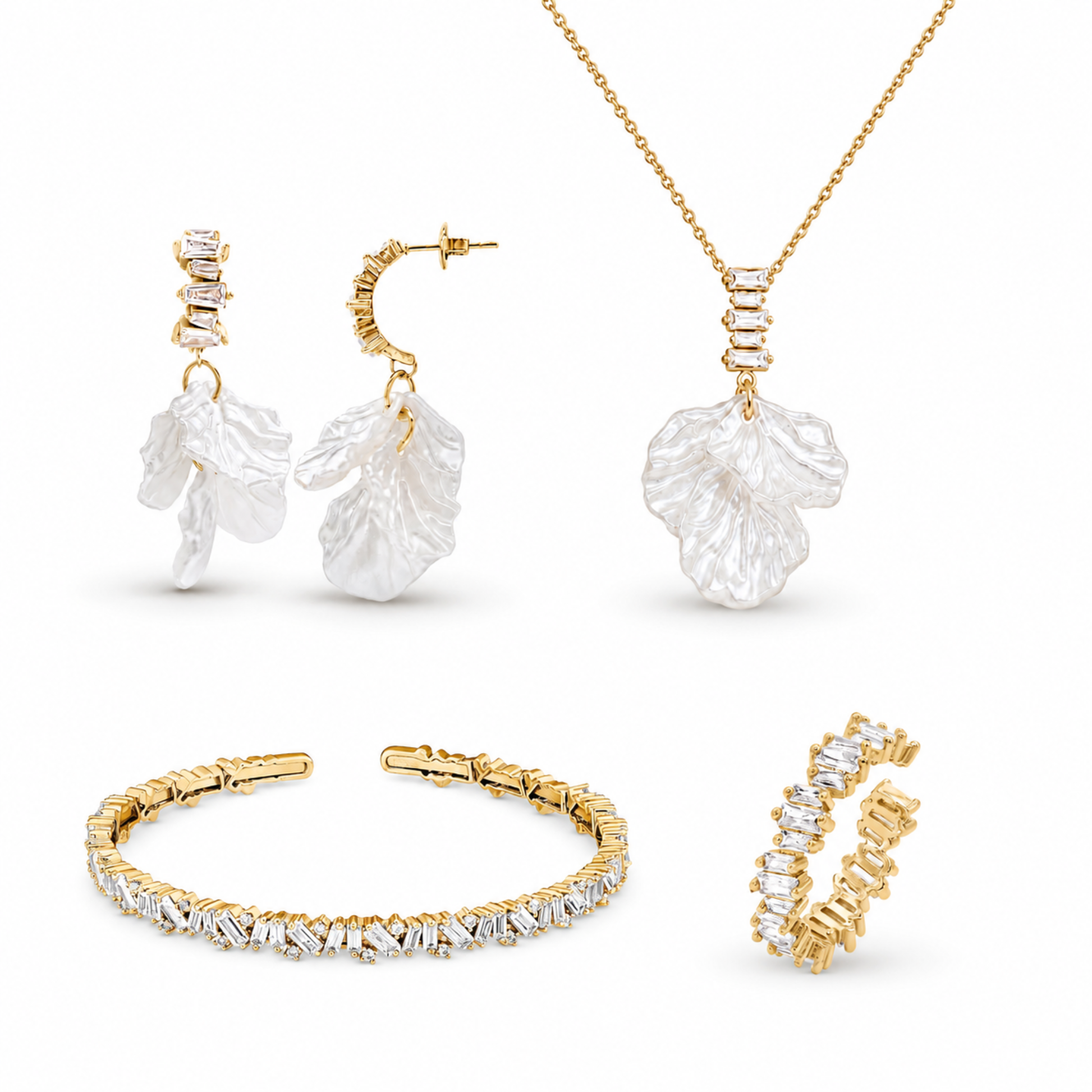 Adventsbox Celeste Gold – Damen Schmuckset aus Edelstahl in Nahaufnahme