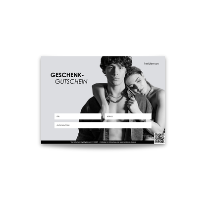 Digitaler Geschenk-Gutschein