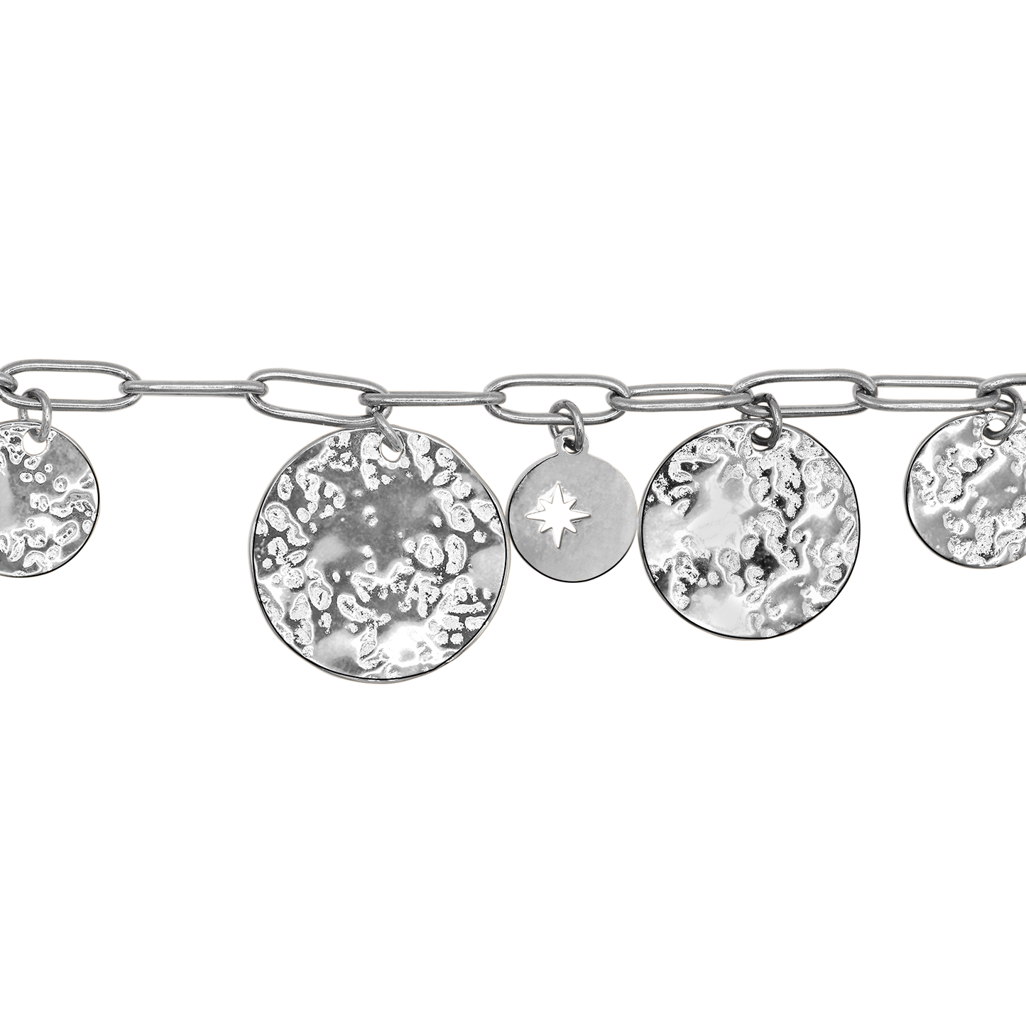 Armband Damen Edelstahl Selene Silber Karabinerverschluss Detail