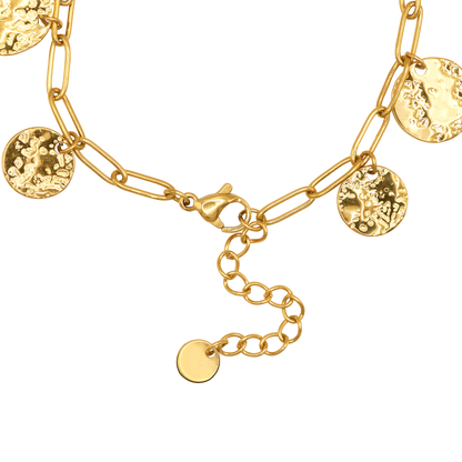 Armband Damen Edelstahl Selene Gold gestylt im Look