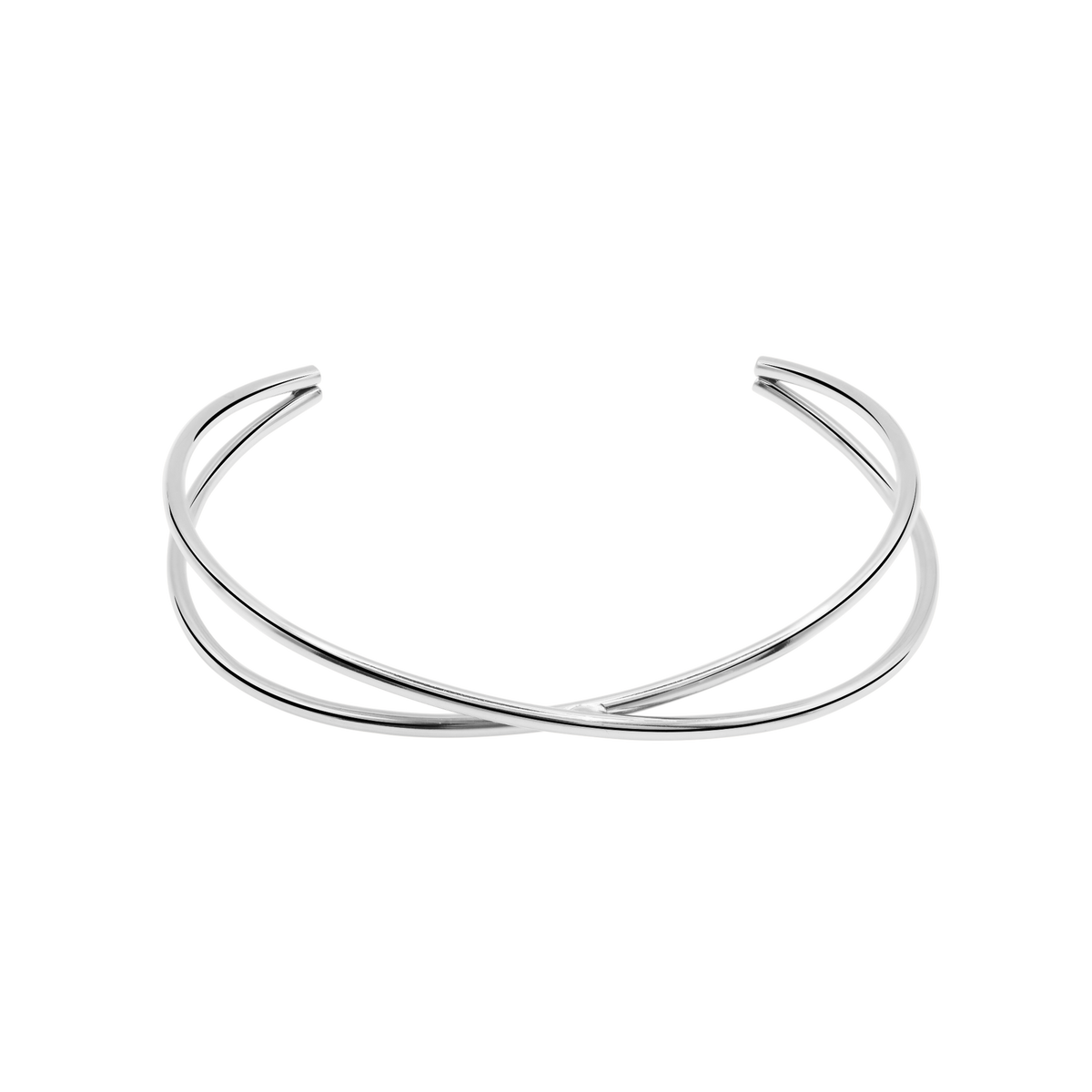 Armband Damen Edelstahl Dafne in Silber mit gekreuzten Baendern - Produktbild
