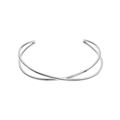 Armband Damen Edelstahl Dafne in Silber mit gekreuzten Baendern - Produktbild