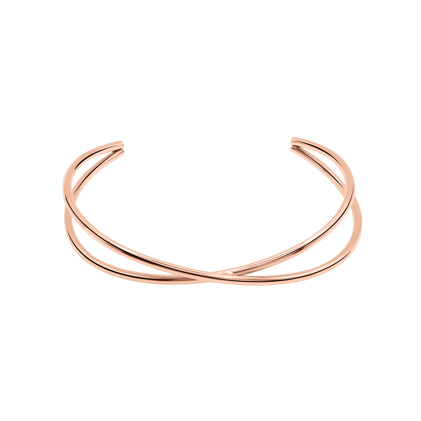 Armband Damen Edelstahl Dafne in Rose mit gekreuzten Baendern - Produktbild