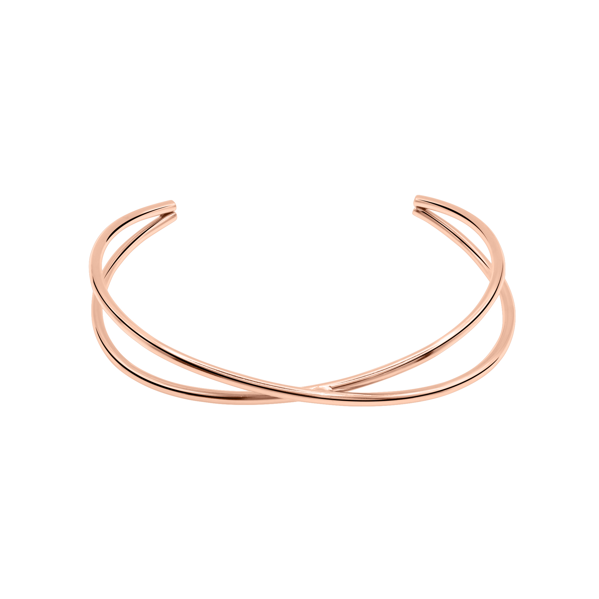 Armband Damen Edelstahl Dafne in Rose mit gekreuzten Baendern - Produktbild