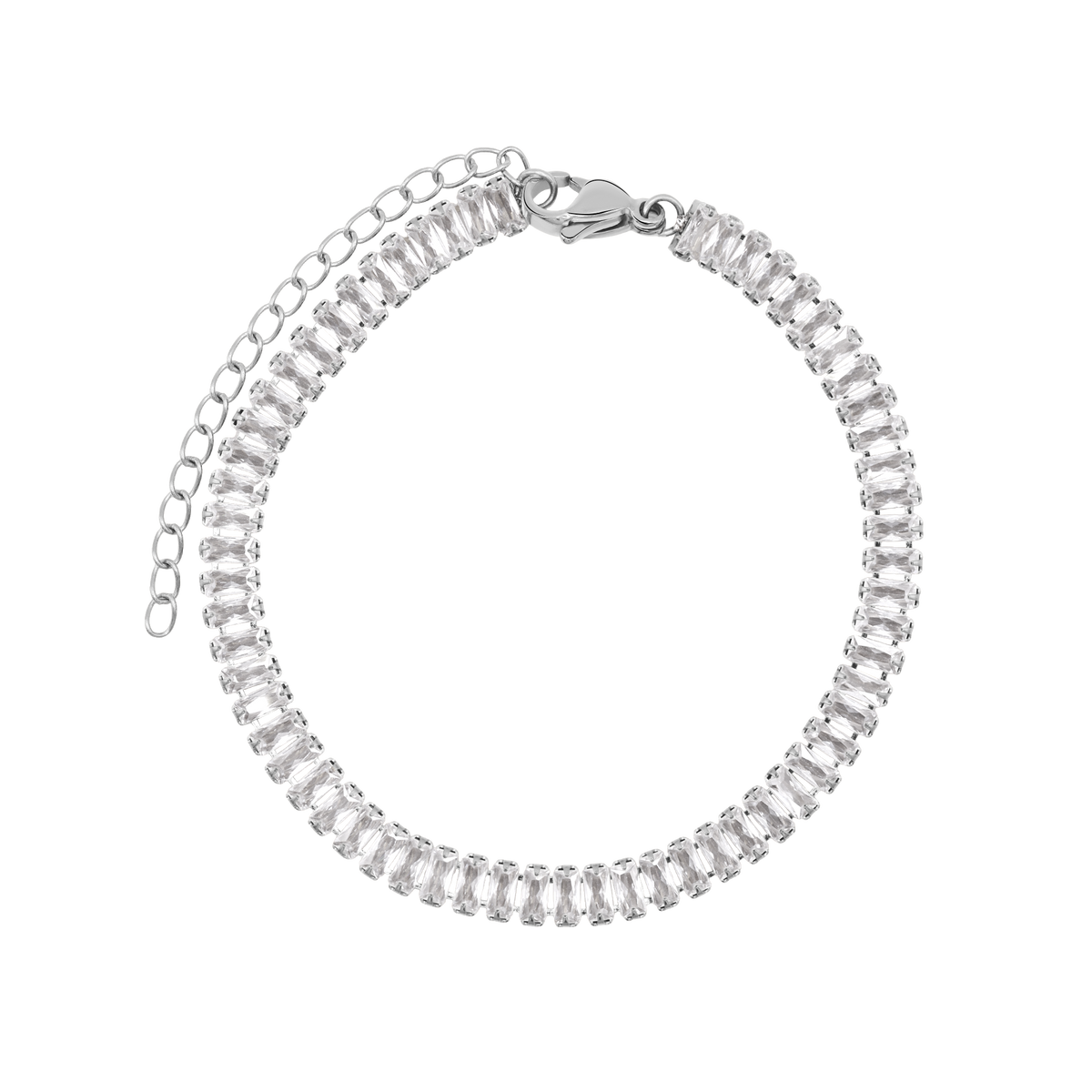 Armband Damen Edelstahl Zelie in Silber mit Steinen - Produktbild