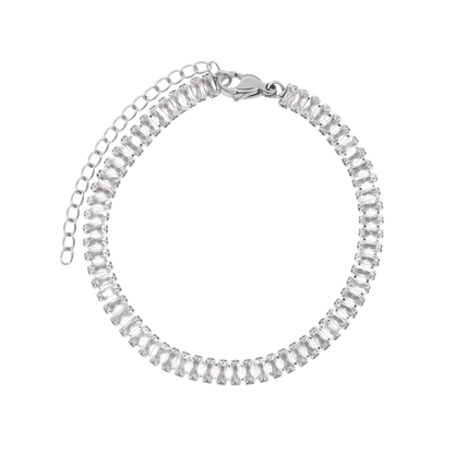 Armband Damen Edelstahl Zelie in Silber mit Steinen - Produktbild