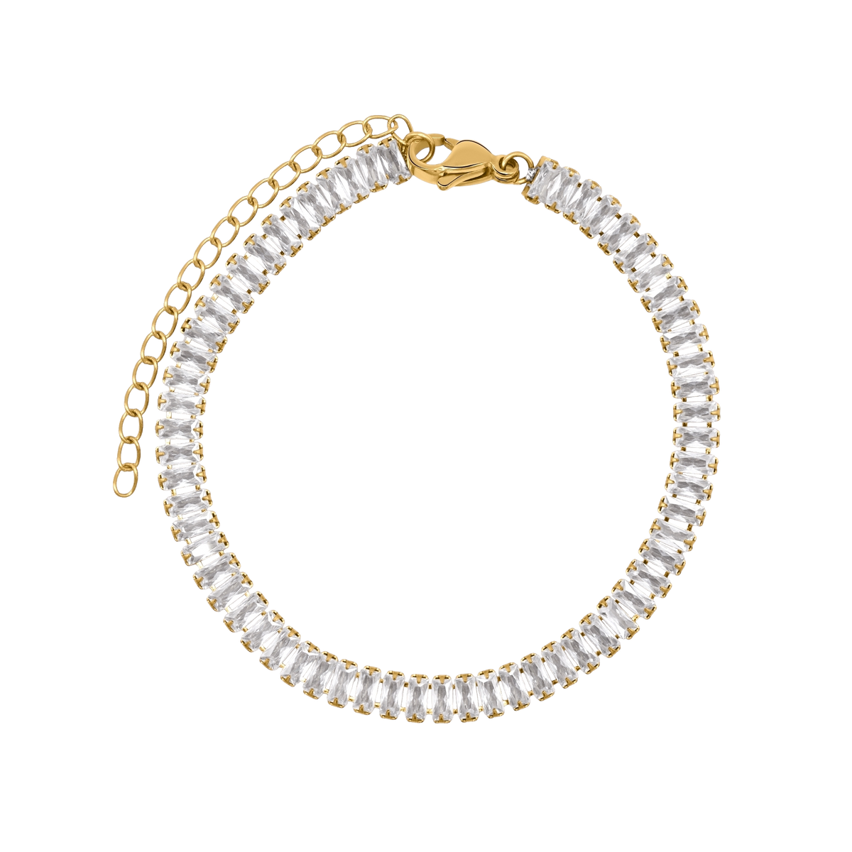 Armband Damen Edelstahl Zelie in Gold mit Steinen - Produktbild