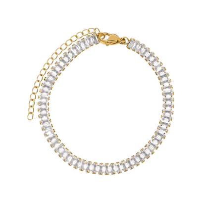 Armband Damen Edelstahl Zelie in Gold mit Steinen - Produktbild