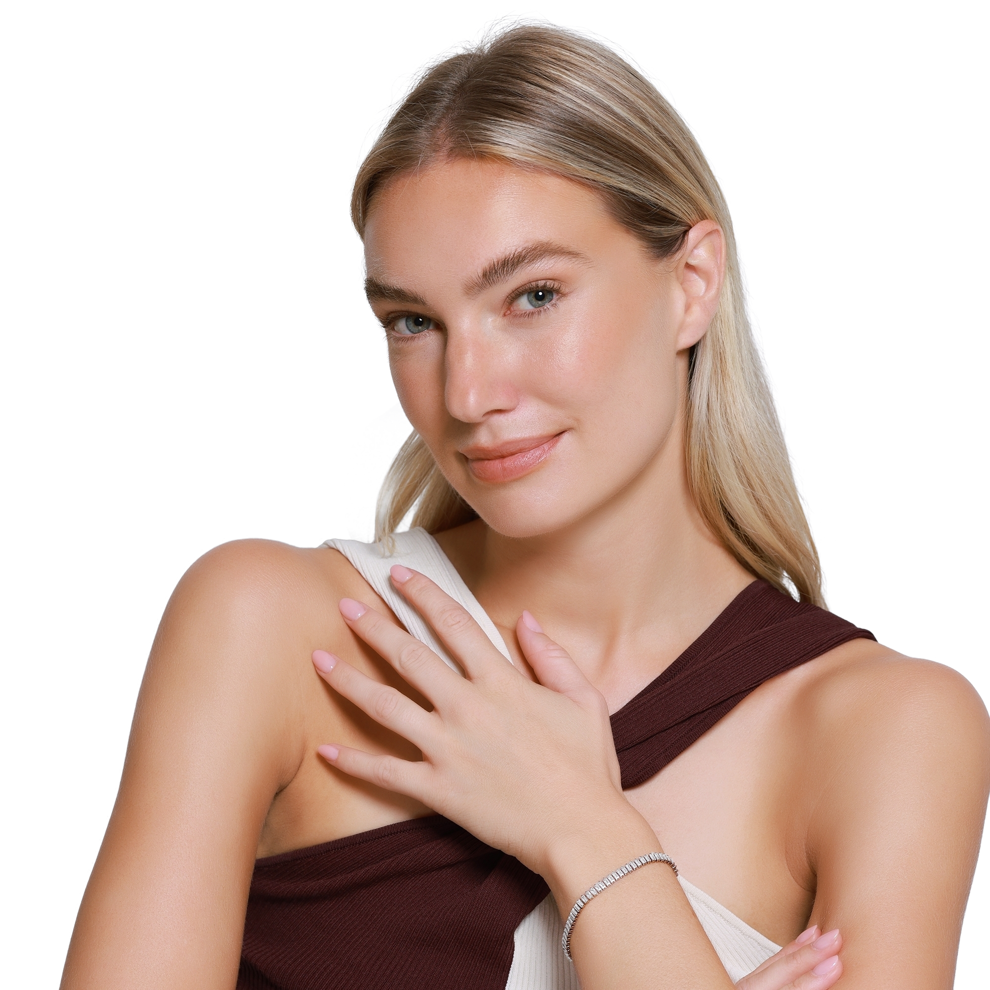 Armband Damen Edelstahl Zelie in Gold - getragen am Handgelenk