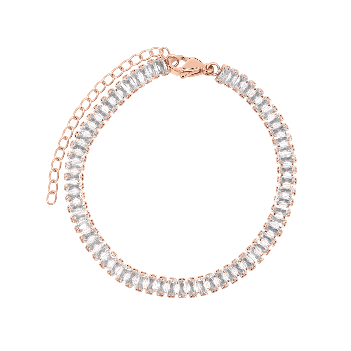 Armband Damen Edelstahl Zelie in Rose mit Steinen - Produktbild