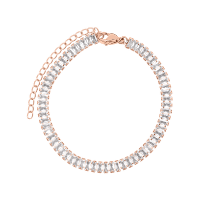 Armband Damen Edelstahl Zelie in Rose mit Steinen - Produktbild