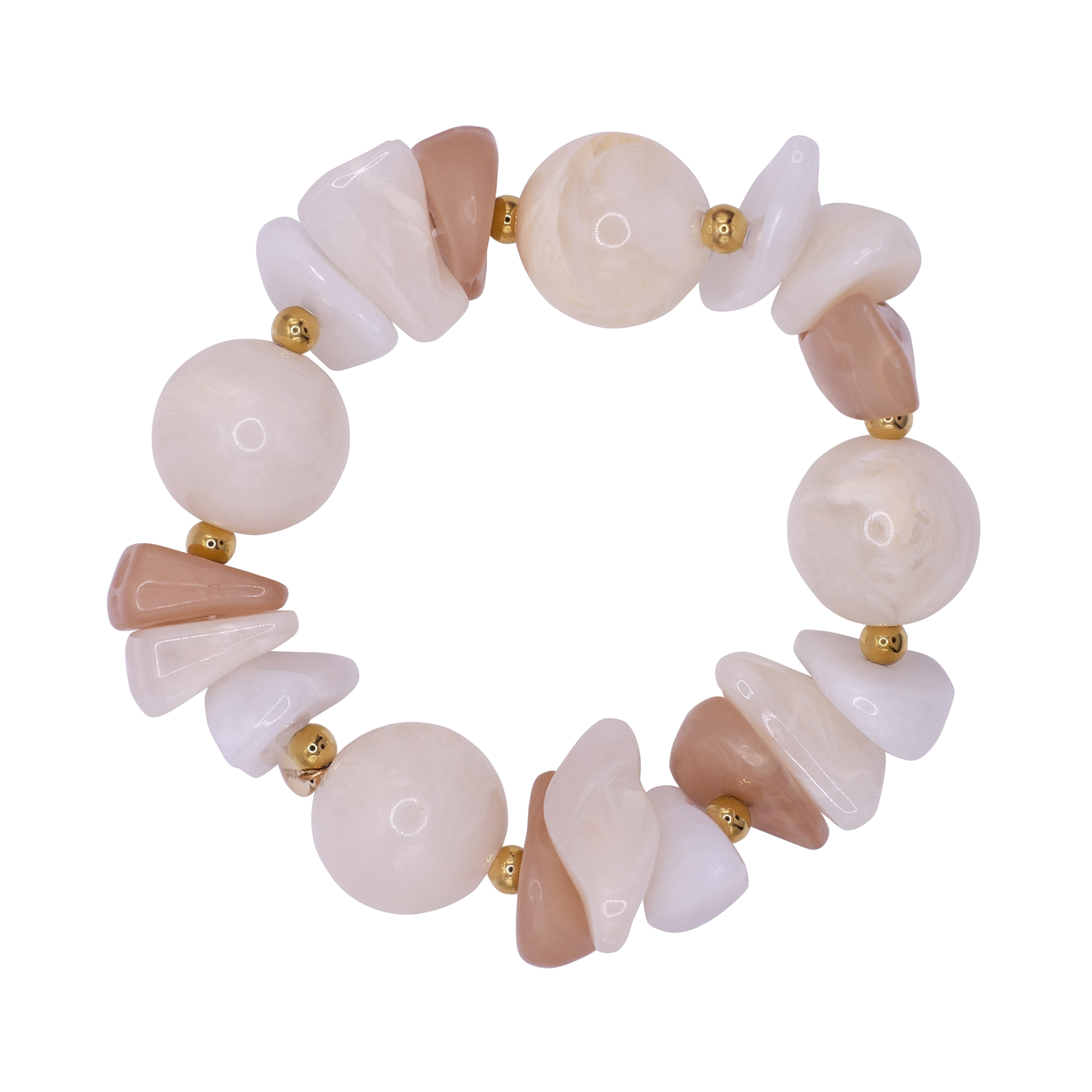 Armband Damen Edelstahl Hekla in Gold mit Stein Silk - Produktbild
