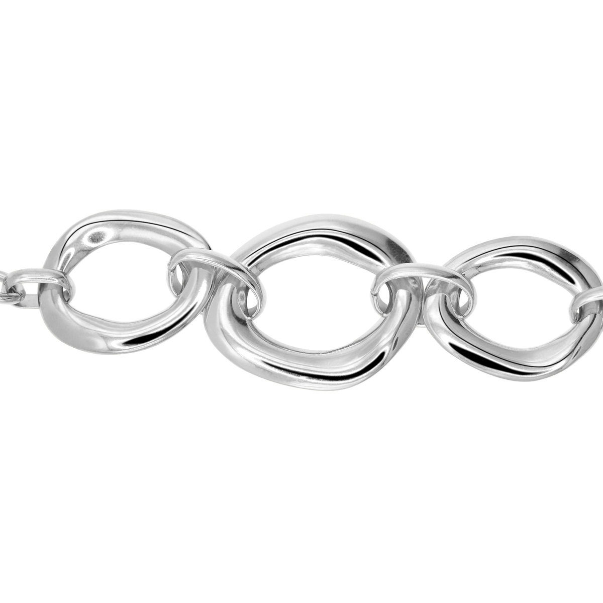 Armband Damen Edelstahl Eleonora in Silber - Karabinerverschluss im Detail