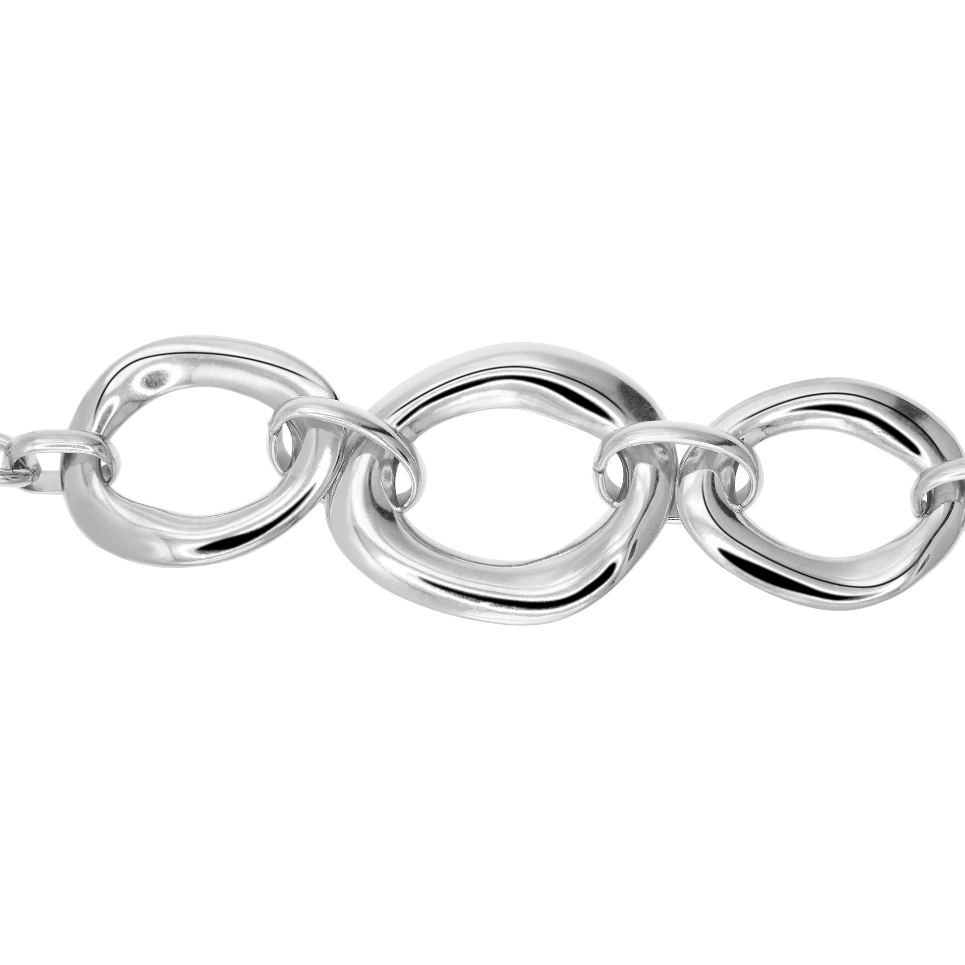 Armband Damen Edelstahl Eleonora in Silber - Karabinerverschluss im Detail