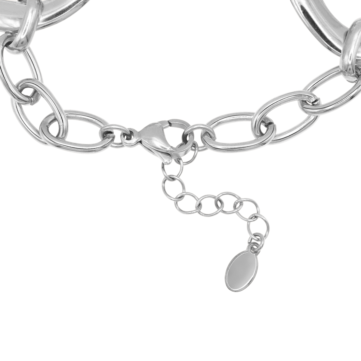 Armband Damen Edelstahl Eleonora in Silber gestylt zum Outfit