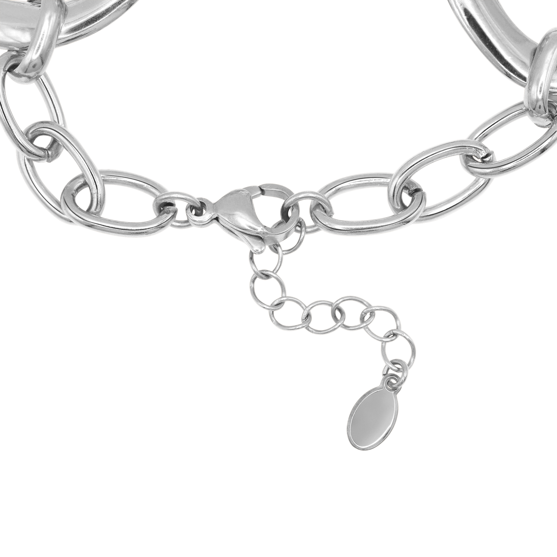 Armband Damen Edelstahl Eleonora in Silber gestylt zum Outfit