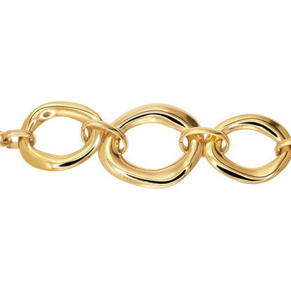 Armband Damen Edelstahl Eleonora in Gold - Karabinerverschluss im Detail