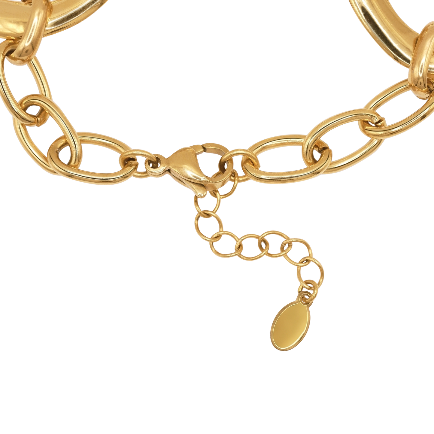 Armband Damen Edelstahl Eleonora in Gold gestylt zum Outfit