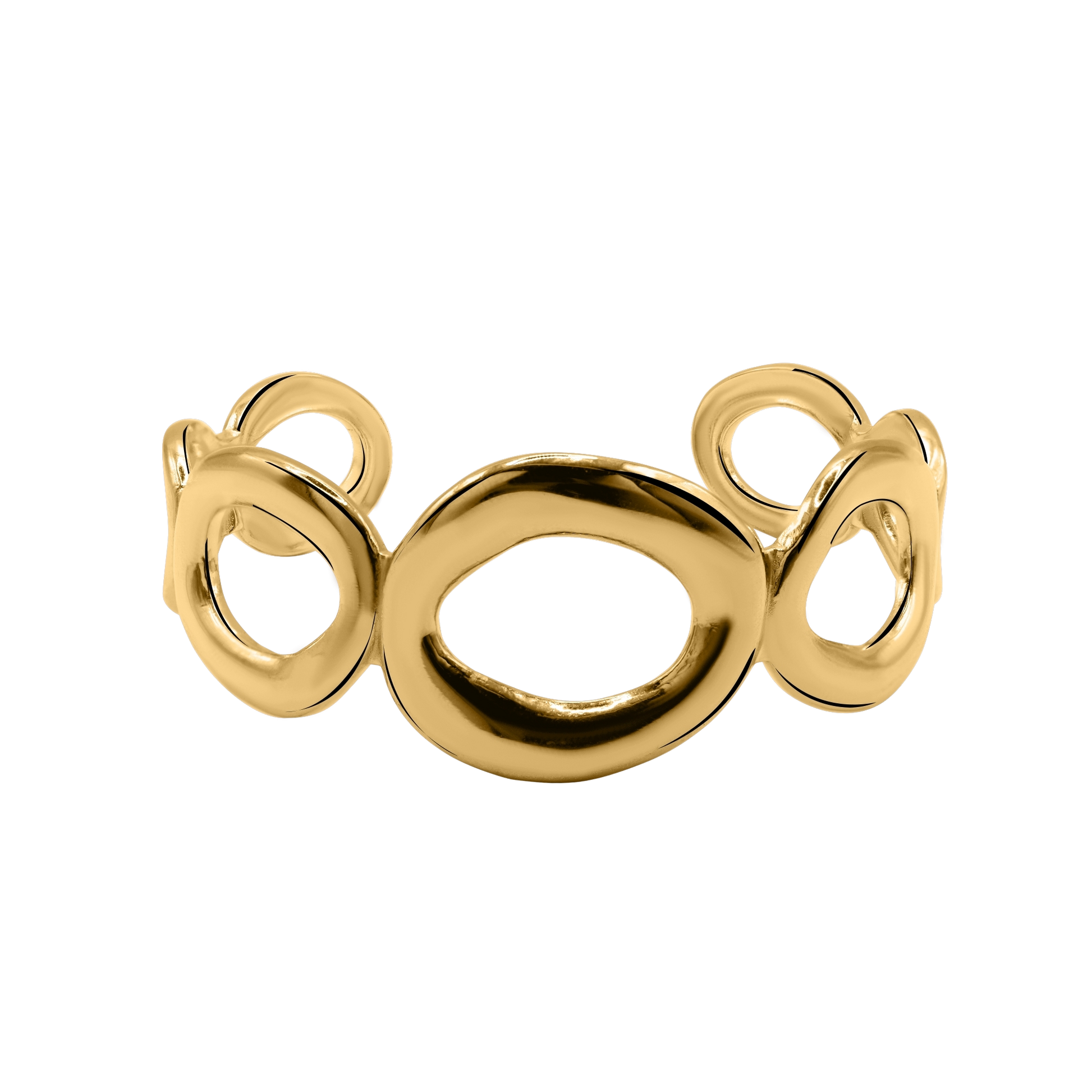 Armband Damen Edelstahl Eleonora offene Armspange in Gold - Heideman
