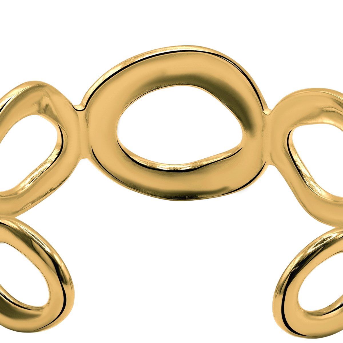 Armband Damen Edelstahl Eleonora Gold offene Seite der Armspange