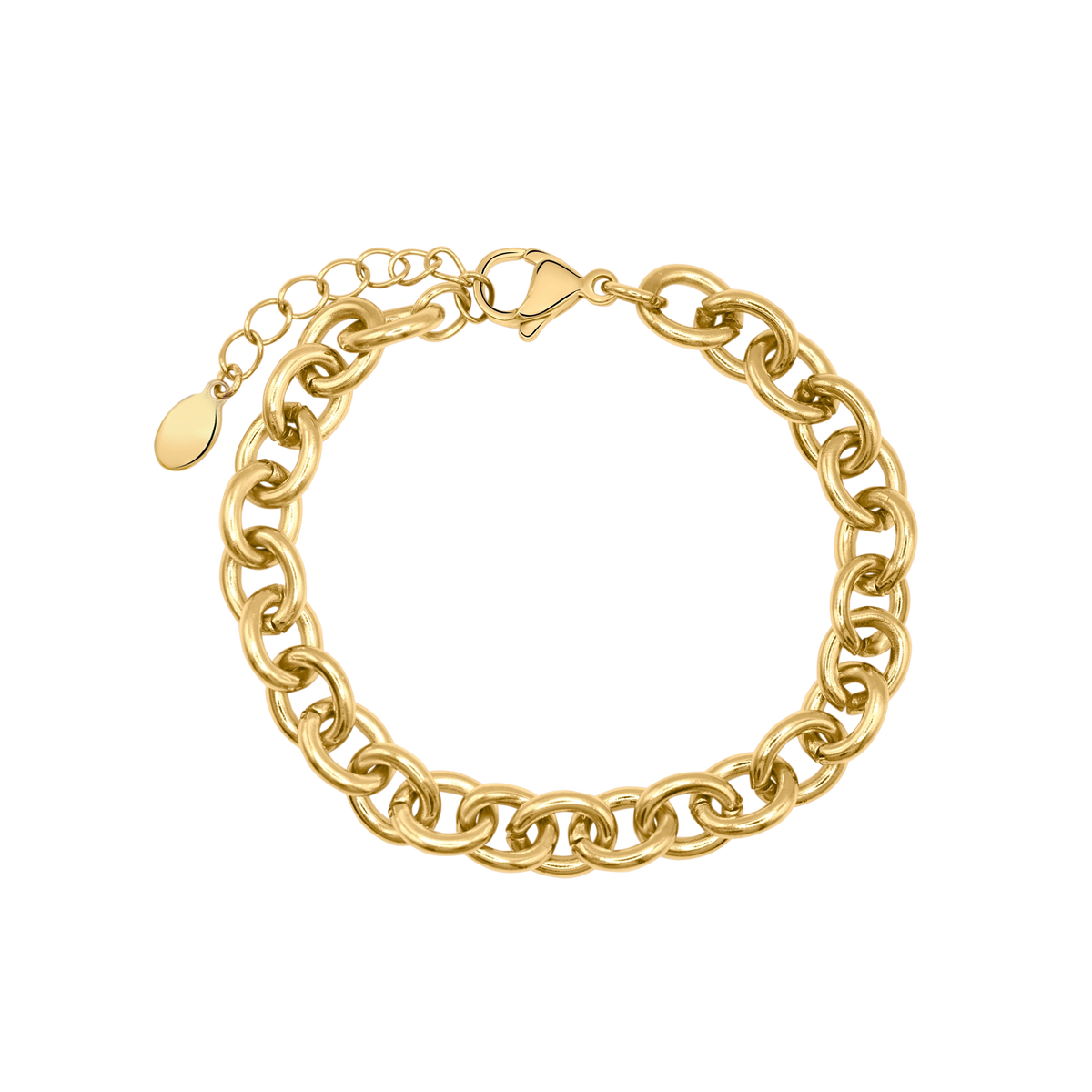 Armband Damen Edelstahl Pauline in Gold - Gliederarmband von Heideman
