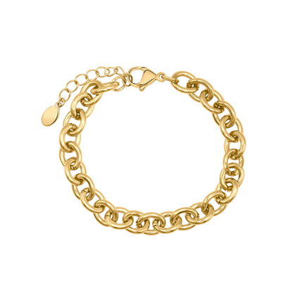 Armband Damen Edelstahl Pauline in Gold - Gliederarmband von Heideman