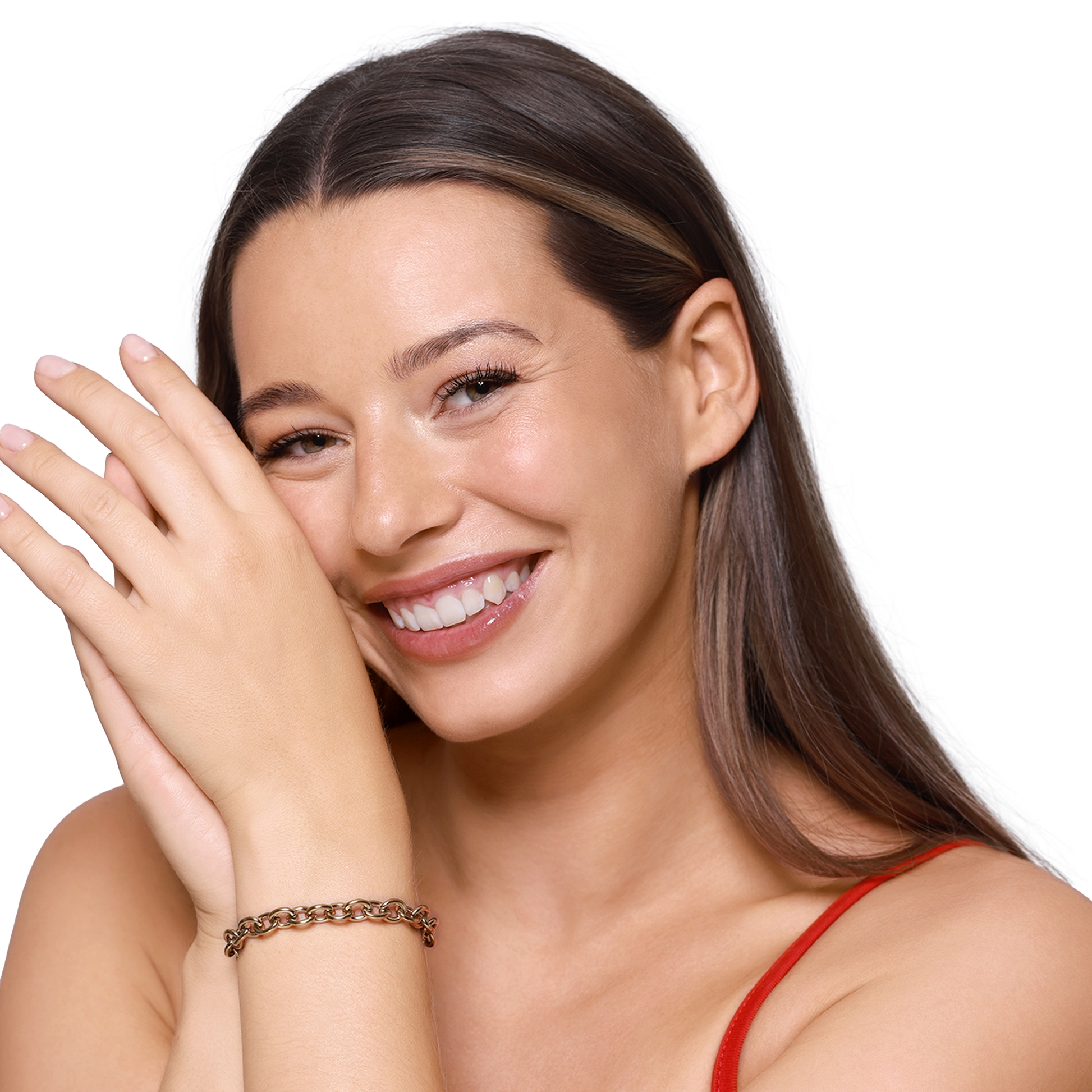 Armband Damen Edelstahl Pauline Gold am Handgelenk getragen