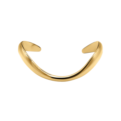 Armband Damen Edelstahl Lous in Gold - offene Armspange von Heideman
