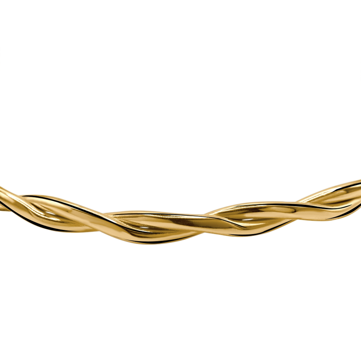 Armband Damen Edelstahl Lotti in Gold - offene Enden der Armspange