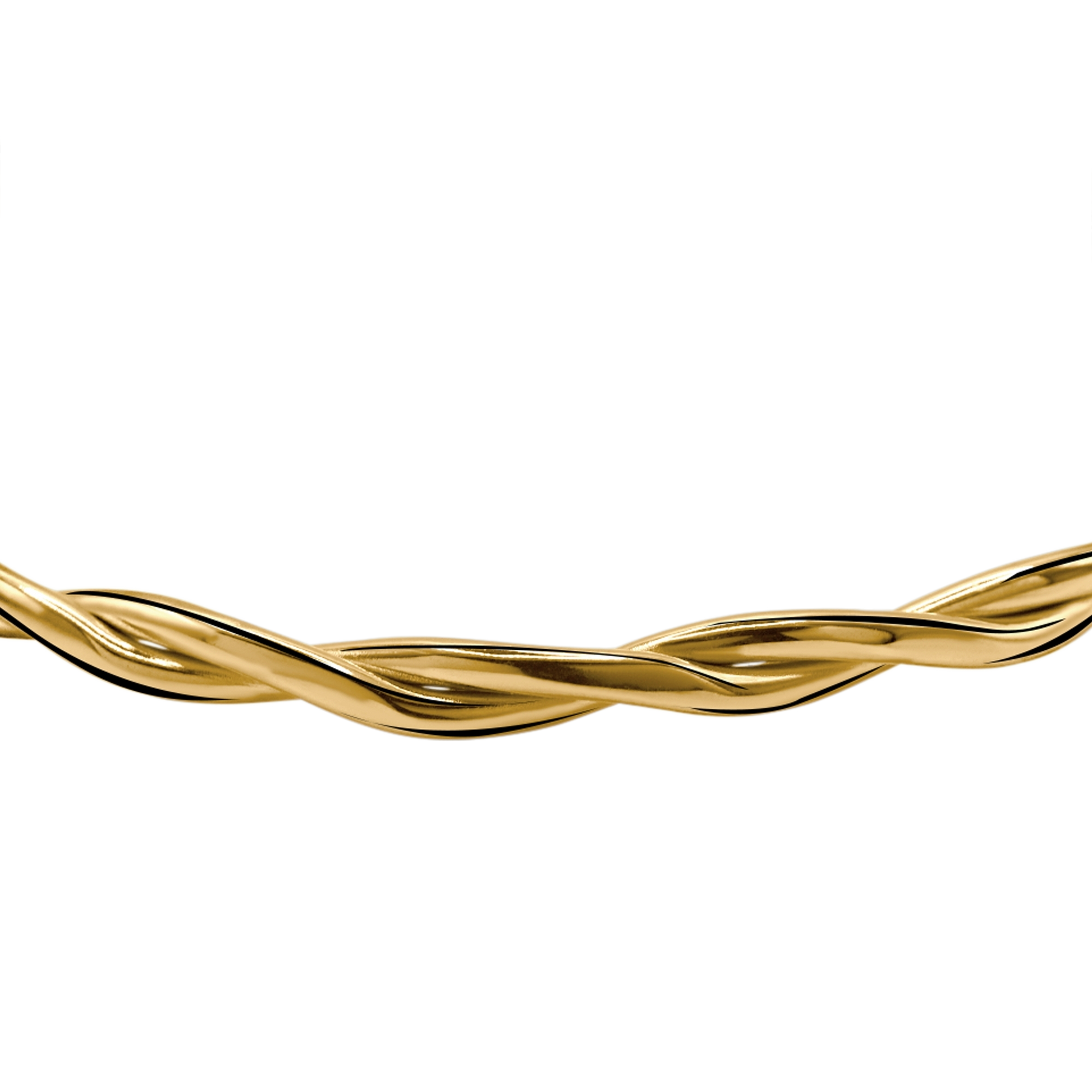 Armband Damen Edelstahl Lotti in Gold - offene Enden der Armspange