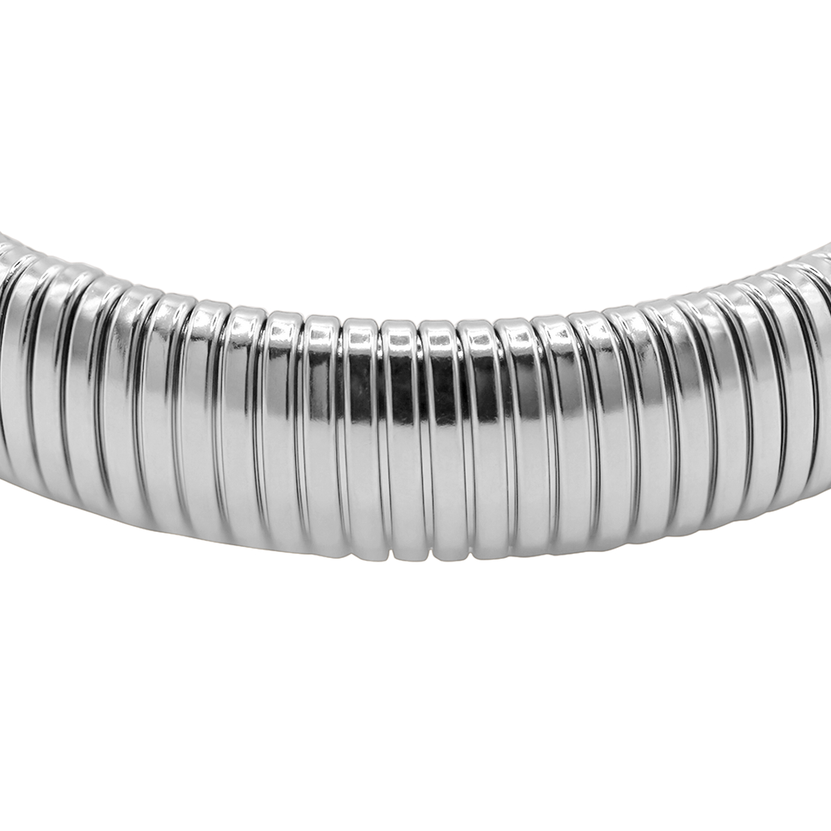 Armband Damen Edelstahl Alessa Silber - Detail des Gummizugs
